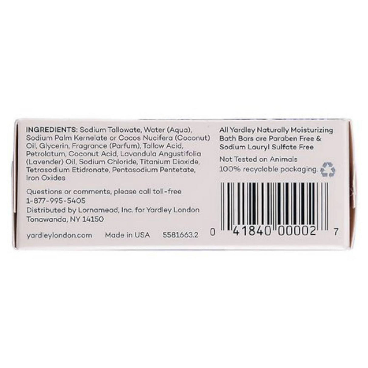 Yardley - London Moisturizing Bath Bar English Lavender  - 4 Oz - 24 Pack