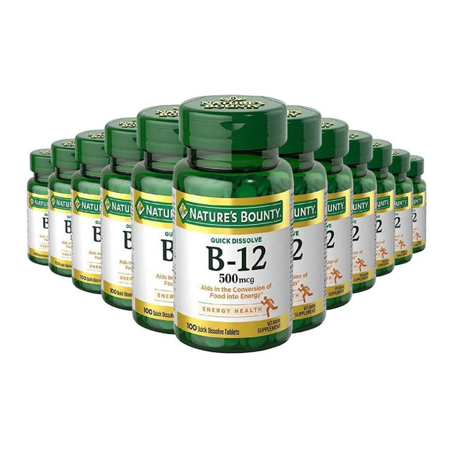 Nature's Bounty - Vitamin B-12 500 mcg Microlozenges - 100 Ct  - 12 Pack