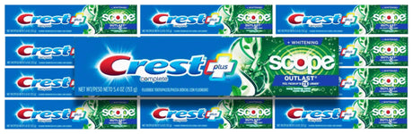 Crest Complete Whitening Scope Outlast Toothpaste, Mint - 5.4 oz - 12 Pack Contarmarket