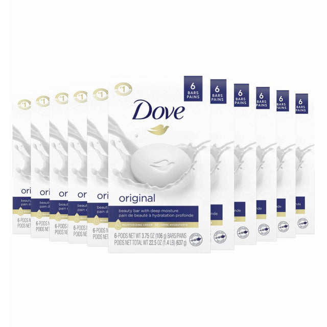 Dove Beauty Bar Soap, White - 3.75 Oz, 6 Ea - 12 Pack (72 ct)