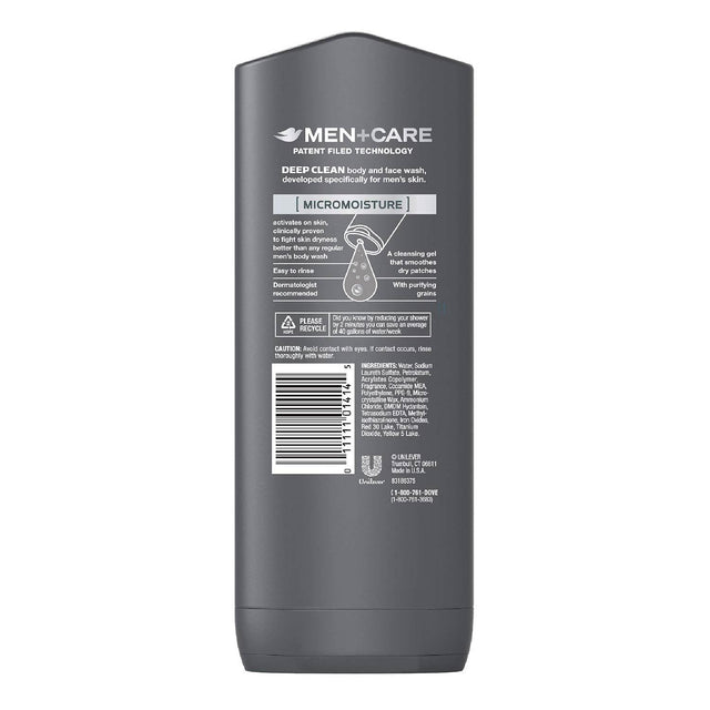 Dove Men +Care Body Wash Deep Clean  13.5 oz/ 400 ml- 6 Pack