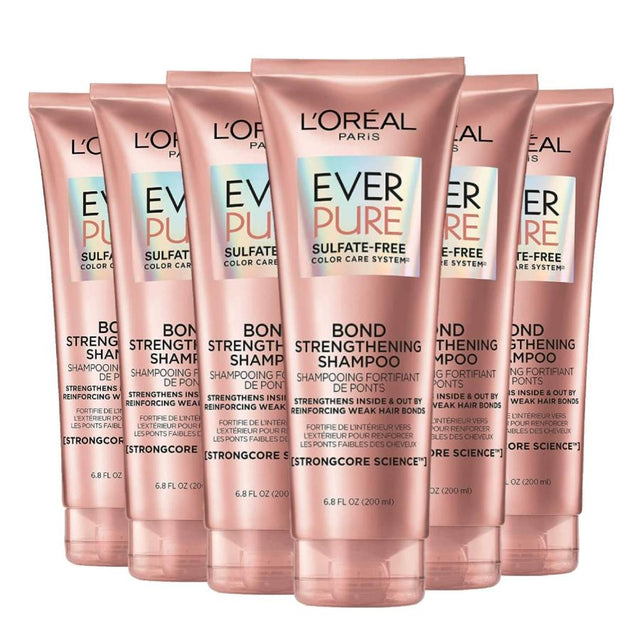 L'Oreal Paris EverPure Sulfate Free Bond Repair Color Care Shampoo 6.8 fl oz - 6 Pack