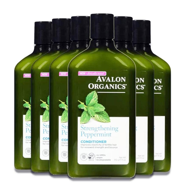 Avalon - Organics Strengthening Peppermint Conditioner - 11 Fl Oz - 6 Pack