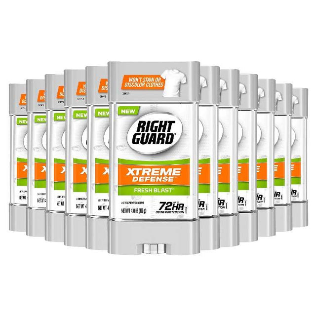 Right Guard - Xtreme Fresh Blast Deodorant, Gel - 4 Oz - 12 Pack