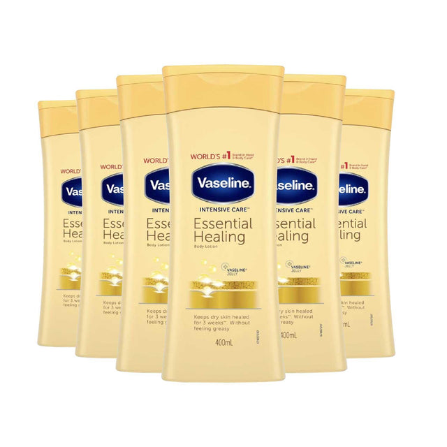 Vaseline Intensive Care Body Lotion, Essential Healing- 400ml / 13.5 OZ - 6 Pack