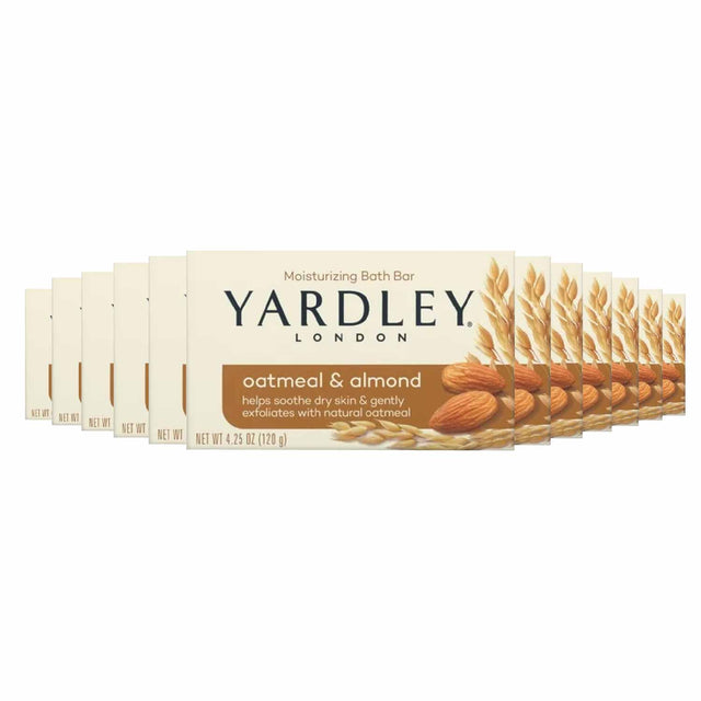 Yardley - London Naturally Moisturizing Bar Soap, Oatmeal & Almond - 4 Oz - 24 Pack