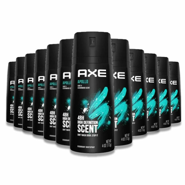 Axe - Apollo Body Spray Deodorant For Long-Lasting Odor Protection - 4 Oz - 12 Pack