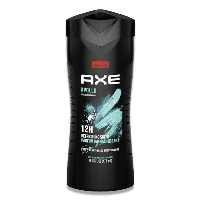 Axe Apollo Men's Body Wash - 16 Oz - 4 Pack Contarmarket