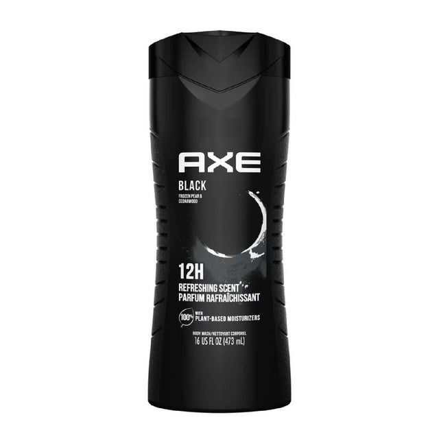 Axe Body Wash Black Frozen Pear & Cedarwood Scent - 16 fl oz- 4 Pack