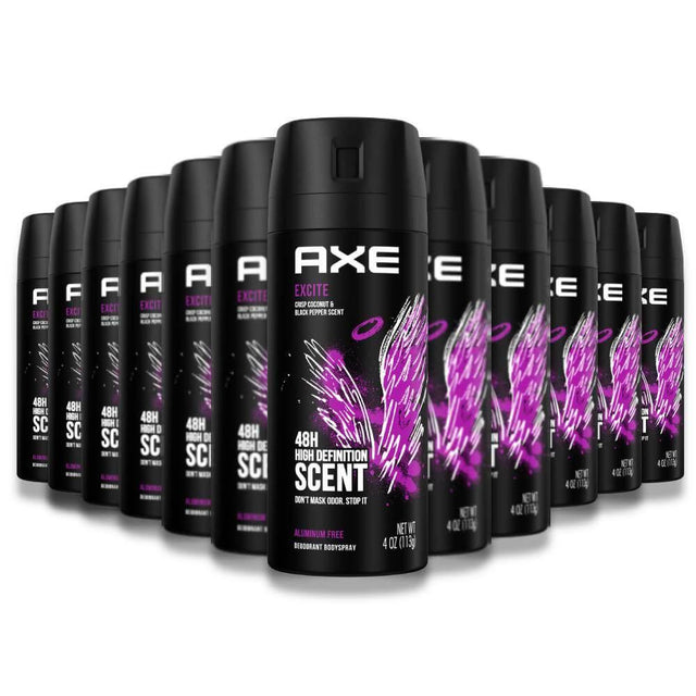 Axe Excite Deodorant Body Spray - 12 Pack Contarmarket 