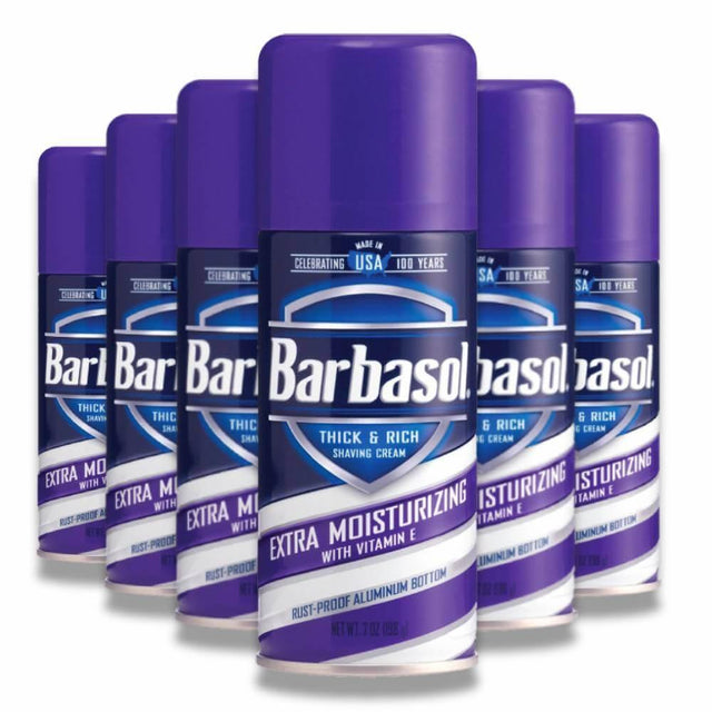 Barbasol Extra Moisturizing Shaving Cream - 7 oz, 6 Pack Contarmarket