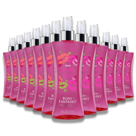 Body Fantasies Pink Vanilla Kiss Body Spray - 236 ml - 12 Pack Contarmarket