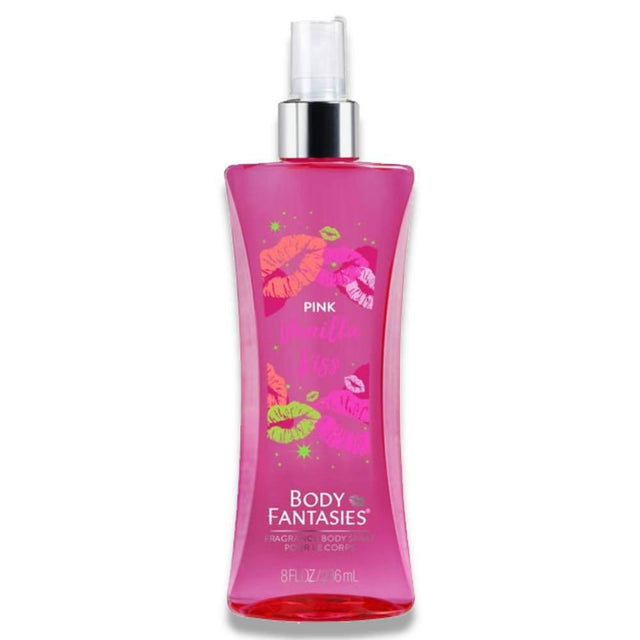 Body Fantasies Pink Vanilla Kiss Body Spray - 236 ml - 12 Pack Contarmarket