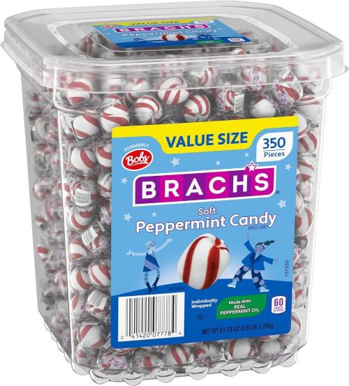 Bobs - Sweet Stripes Soft Peppermints - 61.73 Oz - 350 pcs