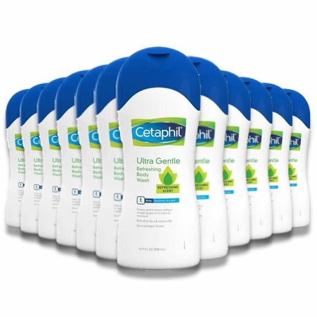 Cetaphil Ultra Gentle Body Wash Refreshing Scent - 16.9 Oz - 12 Pack Contarmarket