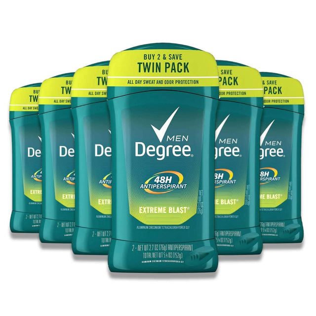 Degree Men Anti-Perspirant - Extreme Blast, 2.7 Oz - 6 Pack (Twin Pack) Contarmarket