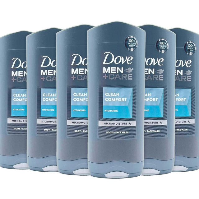 Dove Men +Care Body Wash Clean Comfort- 13.5 oz - 6 Pack