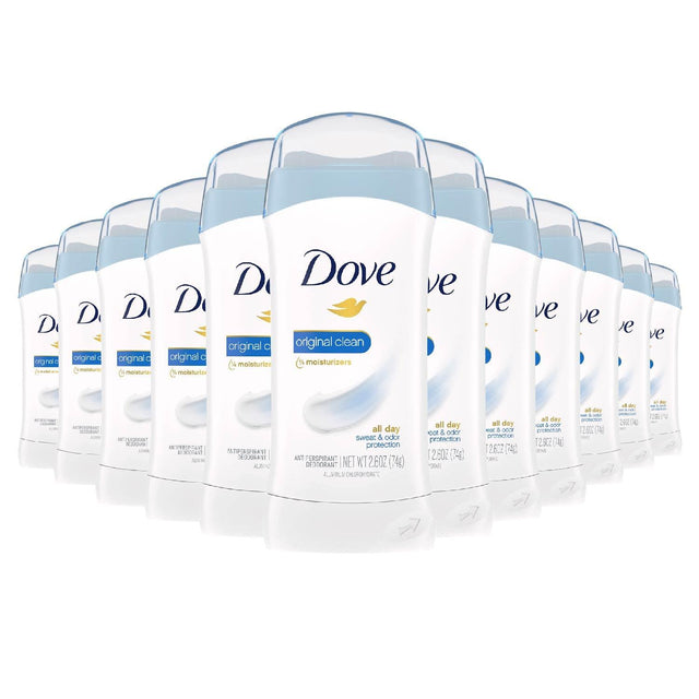 Dove Original Clean Invisible Solid Antiperspirant  Deodorant  2.6 oz  - 12 Pack