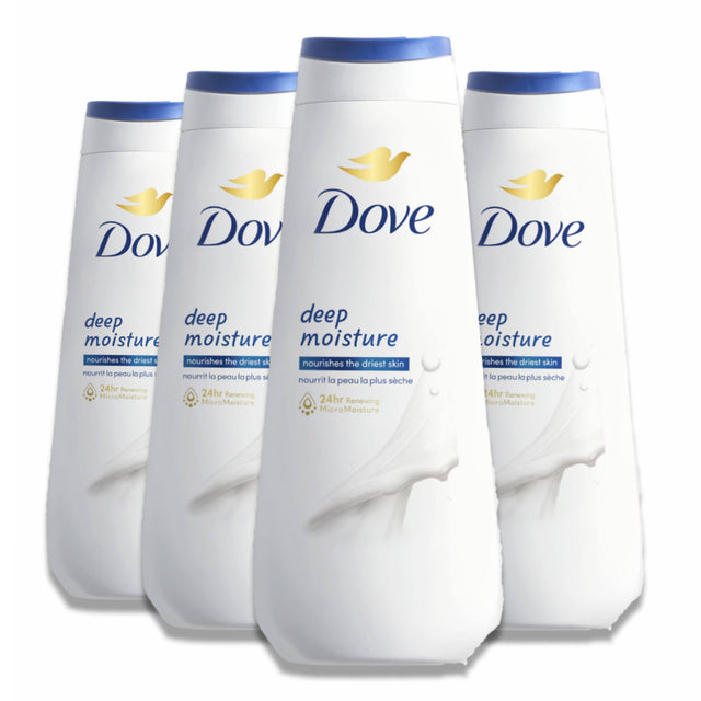 Dove - Body Wash, Nourishes The Driest Skin, Deep Moisture - 20 Oz - 4 Pack