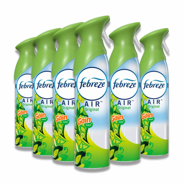 Febreze -Air Refresher, Gain Original Scent with New OdorClear Technology - 8.8 Oz - 6 Pack