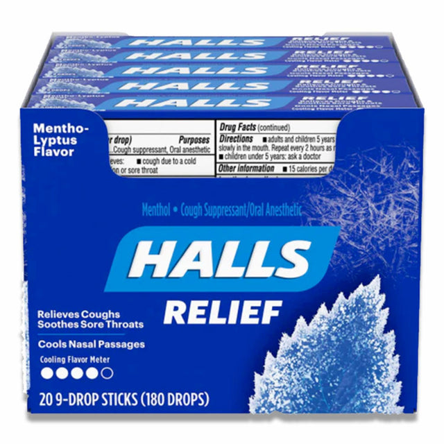 Halls - Relief Mentho-Lyptus Cough Drops  - 20 Ct Each