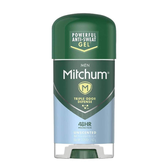 Mitchum Men Clear Gel Antiperspirant Deodorant, Unscented - 2.25 Oz - 12 Pack