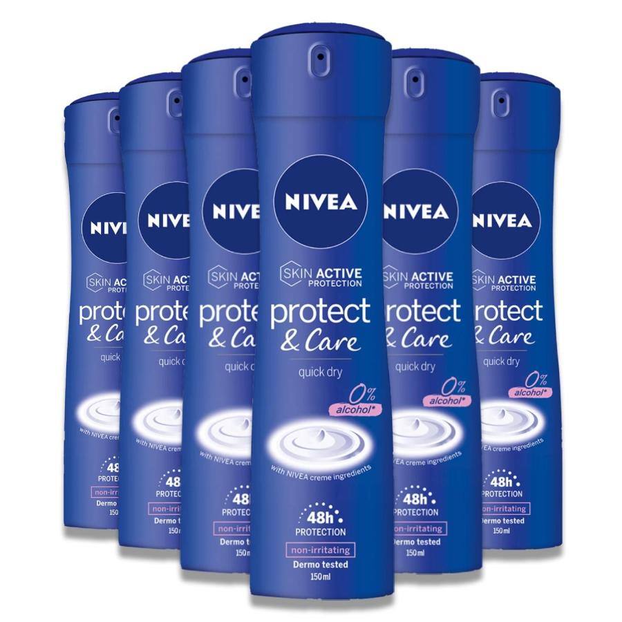 Nivea - Deodorant Spray Protect & Care 150 ml - 6 Pack