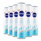 Nivea - Deodorant Spray, Dry Fresh - 150 ml - 6 Pack