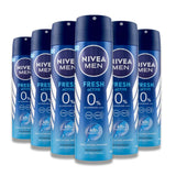 Nivea - Men, Deodorant New Spray, Dry Fresh Action - 150 ml - 6 Pack