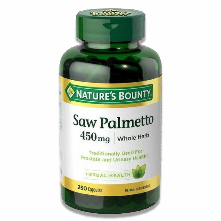 Nature's Bounty - Saw Palmetto, Herbal Health Supplement - 100 Capsules - 450 mg - 12 Pack