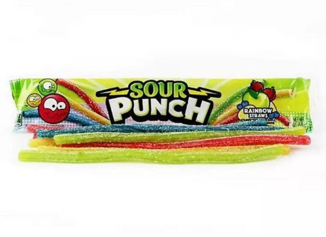 SOUR PUNCH Rainbow Straws Assorted Chewy Candy (2 oz., 24 pk.)