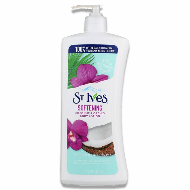 St. Ives - Softening Body Lotion Coconut & Orchid Extract - 21 Oz - 4 Pack