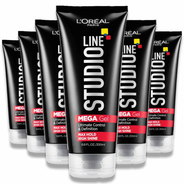 L'Oreal - Studio Line Head Lock Mega Gel - Extreme Hold - 6.8 Oz - 6 Pack