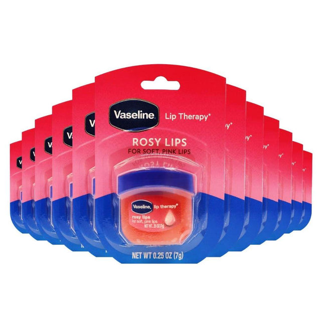 Vaseline Lip Therapy Rosy Lips Lip Balm  0.25 oz -32 Pack