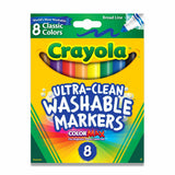 Crayola - Washable Broad Line Markers, Classic Colors - 8 Ct - 24 Pack